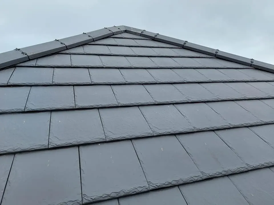 New slate roof fitted by roofers in Lancashire